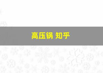 高压锅 知乎